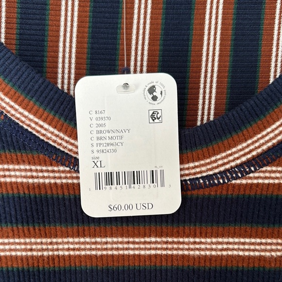 Striped Navy and Red Top - Picture 2 of 3